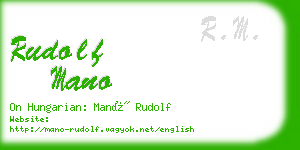 rudolf mano business card